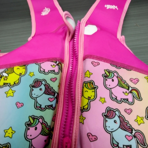 Cabana Sports Child's Trainer Swim Vest Size Small Age 3-4 w/Zippered Front - Picture 3 of 12